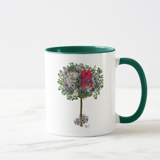 Taza Amar a los pájaros en un árbol (Derecha)