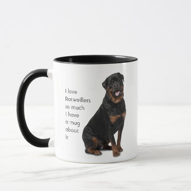Taza Amar a los rockeros Perro Cita Tan Divertida Mug (Izquierda)
