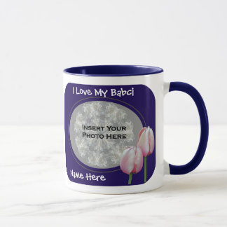 Taza Amar a mi bebé tulipanes rosados Abuela polaca Mug