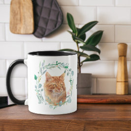 Taza Amar a mi gato jengibre Wreath Coffee Mug
