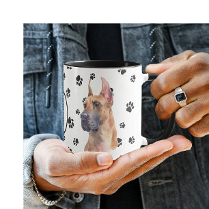 Taza Amar a mi gran perro dorado pawprint Mug
