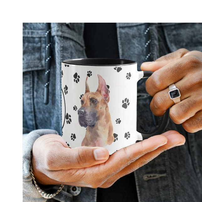 Taza Amar a mi gran perro dorado pawprint Mug (Subido por el creador)