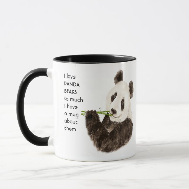 Taza Amar a Panda lleva tanto que me siento muy diverti (Izquierda)