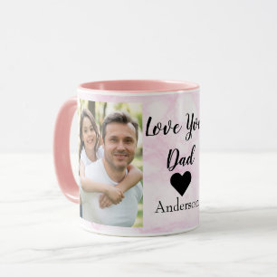 Taza Amar a tu papá Dos guiones fotográficos y corazó