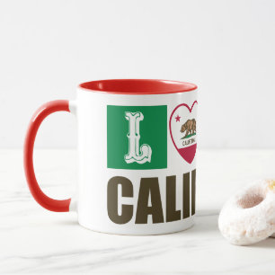 Taza Amar el orgullo cardíaco de la bandera de la Repúb