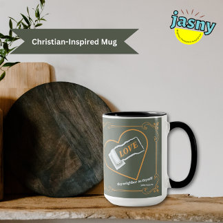 Taza Amar la Escritura Cristiana Inspiradora de Dos Ton