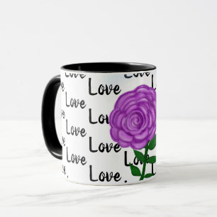Taza Amar la flor púrpura