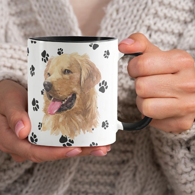 Taza Amar la huella de mi perro de la recuperación de o (Subido por el creador)