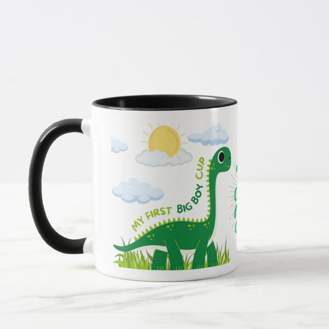 Taza Amar lo que haces en la mugre de dinosaurio (Izquierda)