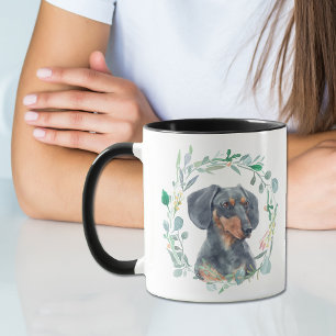 Taza Amar mi Doxie Wreath Café Mug