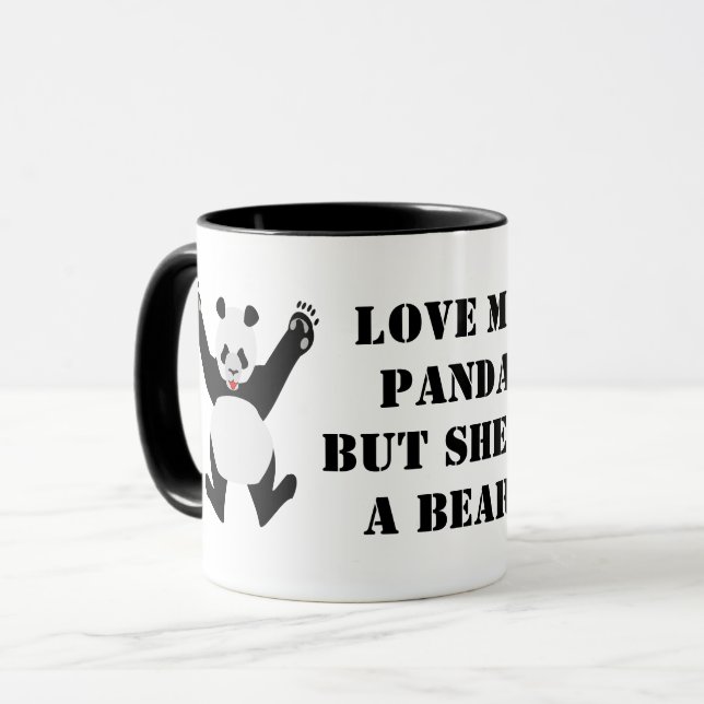 Taza Amar mi Panda pero ella es un oso (Anverso izquierdo)