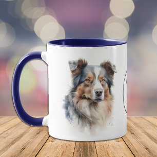 Taza Amar mi retrato australiano de perro