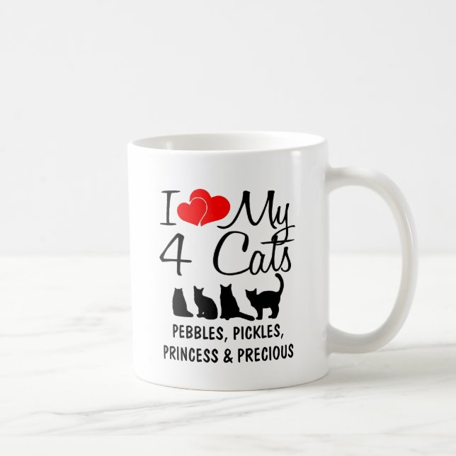 Taza Amar mis cuatro gatos (Derecha)