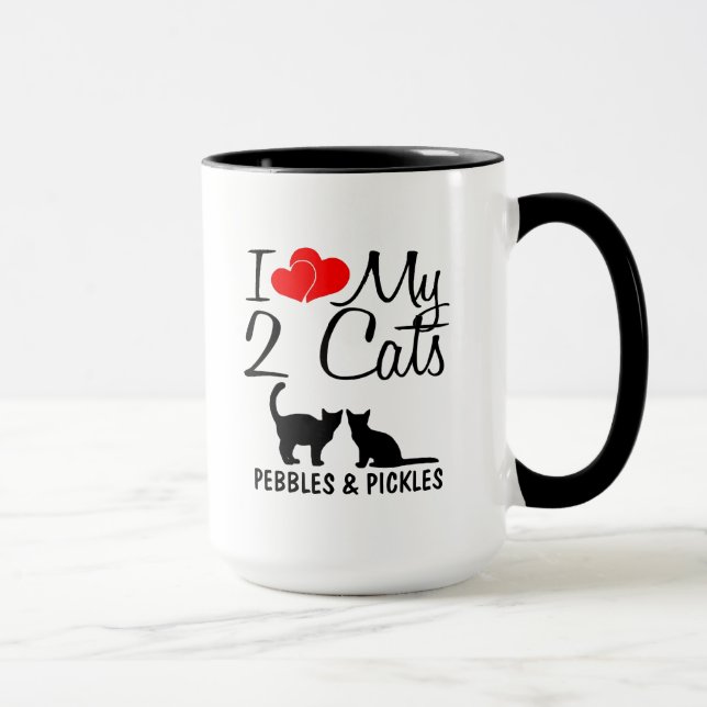 Taza Amar mis dos gatos (Derecha)
