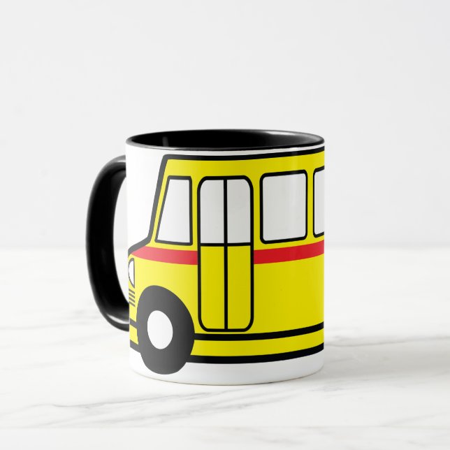 Taza amarilla del autobús escolar (Anverso izquierdo)