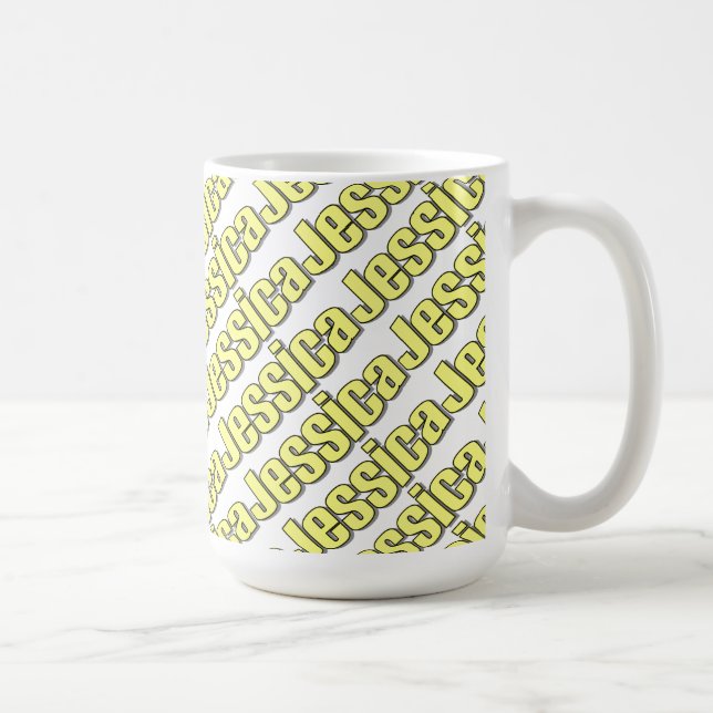 Taza amarilla del estilo de Jessica (Derecha)