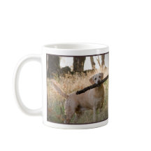 Taza amarilla del labrador retriever