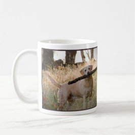 Taza amarilla del labrador retriever