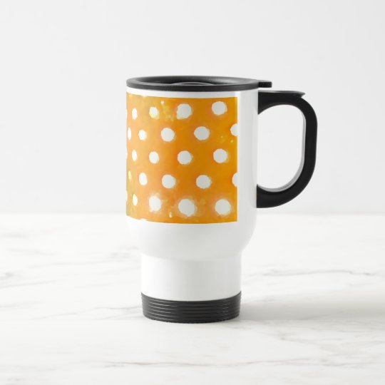 Taza amarilla del viaje de los puntos