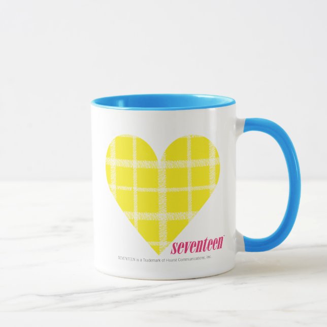 Taza Amarillo 2 de la tela escocesa (Derecha)