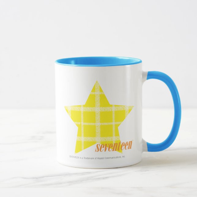 Taza Amarillo 4 de la tela escocesa (Derecha)