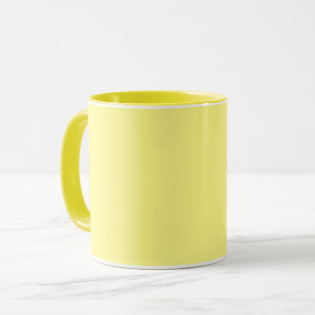 Taza Amarillo-amarillo, color sólido, (Anverso izquierdo)