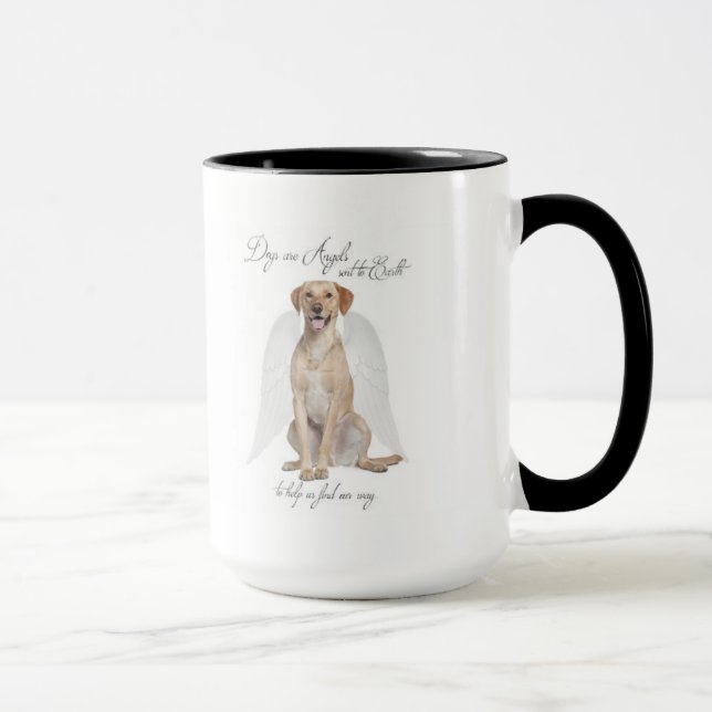 Taza Amarillo Ángel Mug (Derecha)