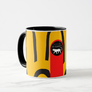 Taza amarillo de besos