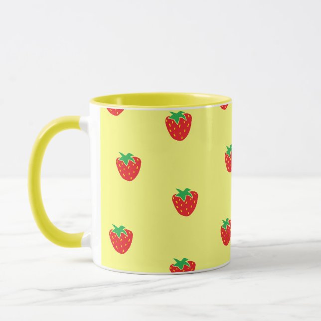 Taza Amarillo de las fresas (Izquierda)