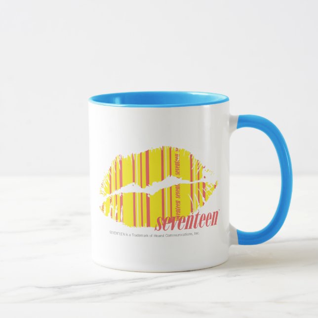 Taza Amarillo fino de las rayas (Derecha)