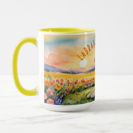 Taza Amarillo Labrador Recuperador Puppy Sunrise Combo 