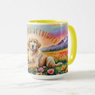Taza Amarillo Labrador Recuperador Puppy Sunrise Combo 