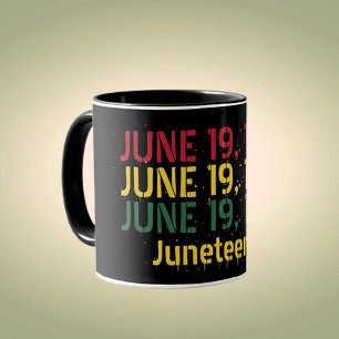 Taza Amarillo rojo negro 19 de junio de 1865 19 de juni