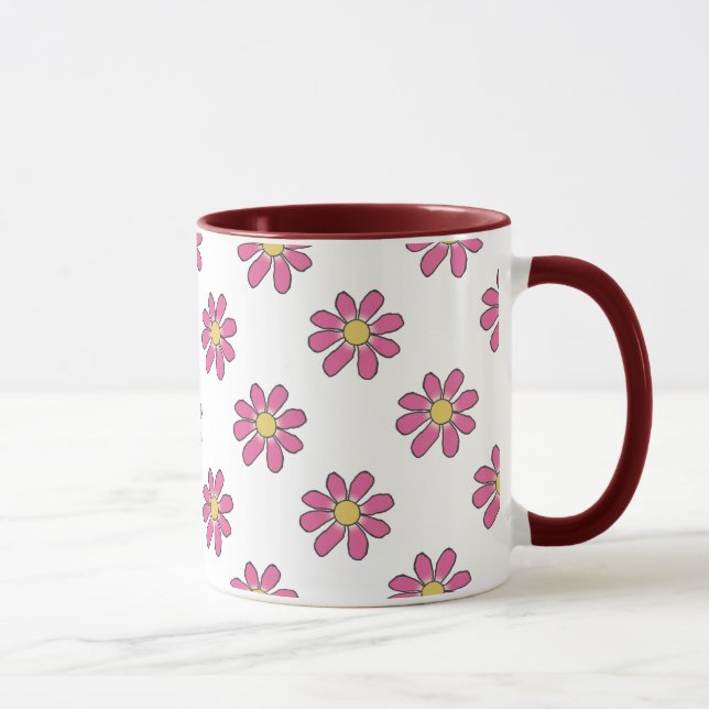 Taza Amarillo rosado floral (Derecha)