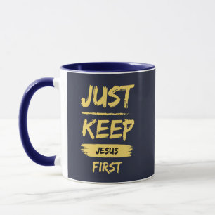 Taza Amarillo Sólo Mantener A Jesús Primero
