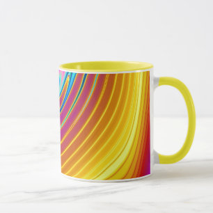 Taza Amarillos y violeta que brillan intensamente del