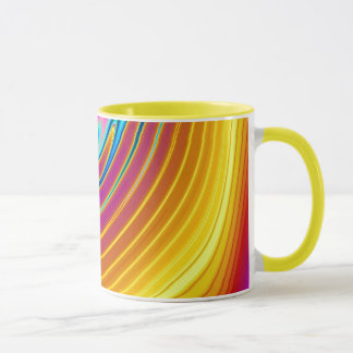 Taza Amarillos y violeta que brillan intensamente del
