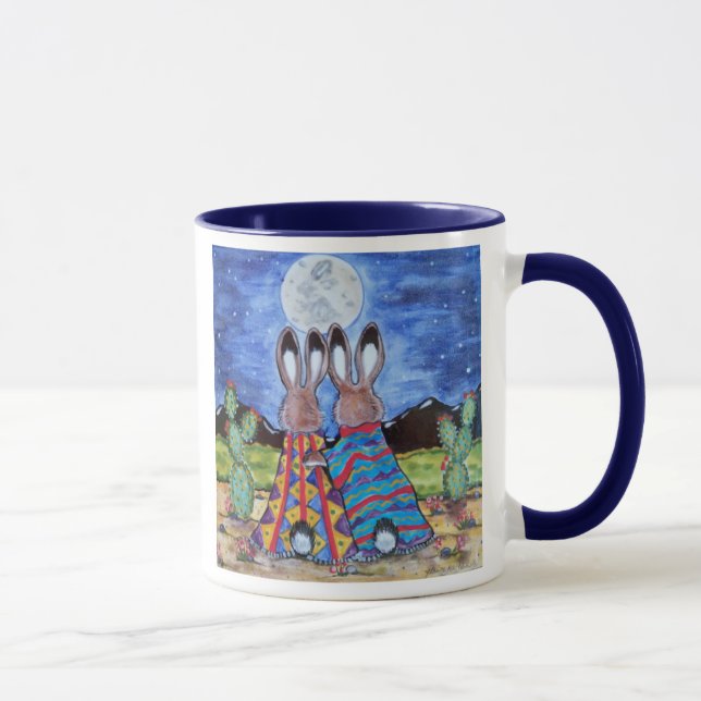 Taza "Amarre a los conejos" Conejo Suroeste Romance! Ta (Derecha)