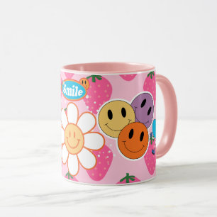 Taza ámate a ti mismo Cara sonriente divertida Diseño g