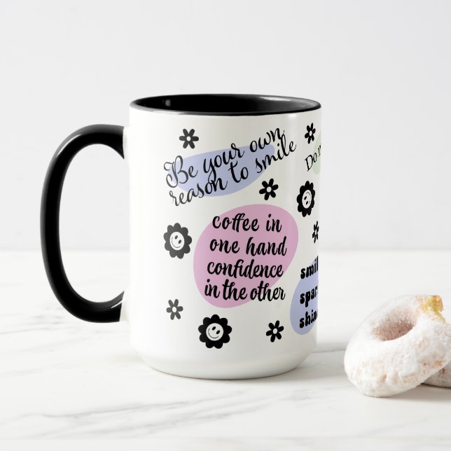 Taza Amate, Amor Propio, Cita Inspiradora (Con donut)