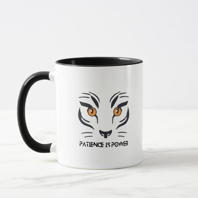 Taza Ambición Tigre: La Paciencia es Poder & Mi Vi (Izquierda)