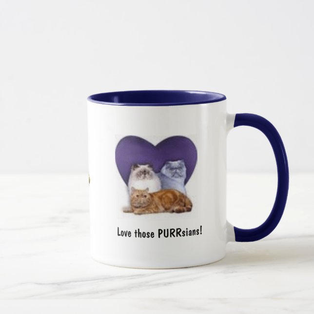 Taza ¡Ame eso PURRsians! (Derecha)