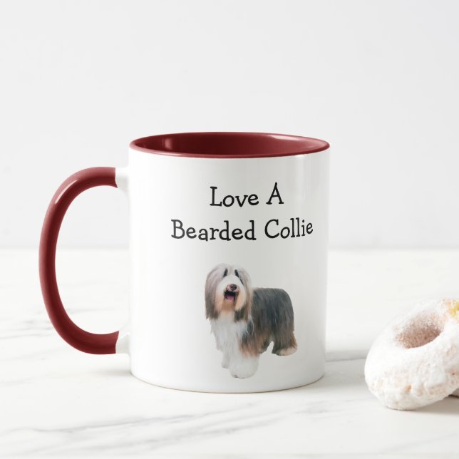 Taza Ame un collie barbudo (Con donut)