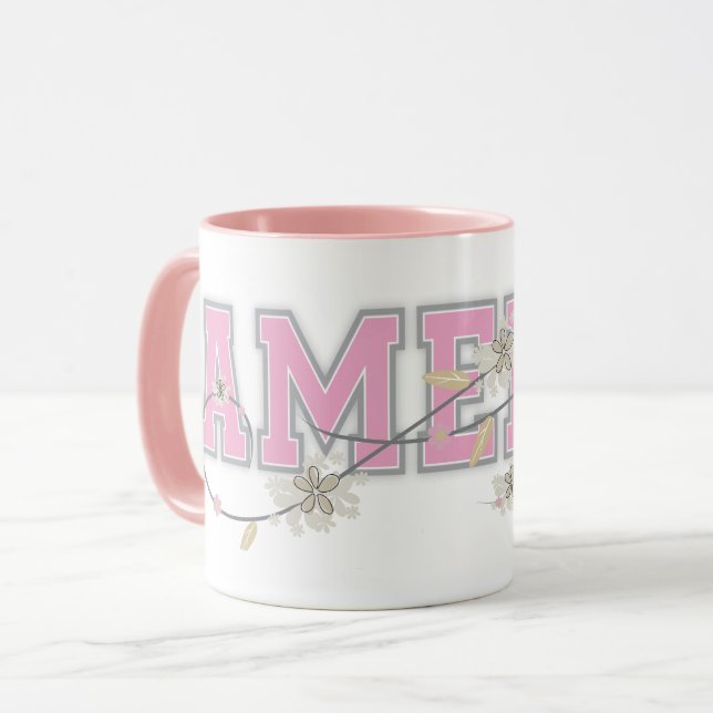 Taza Amelia Nombre Mug Personalizado (Anverso izquierdo)