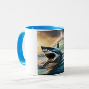 Taza Amenazando al tiburón