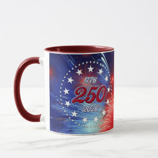 Taza America’s 250th Birthday Graphic Fireworks Clouds