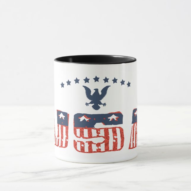 Taza American Eagle Patriotic Grunge Version Mug (Centro)