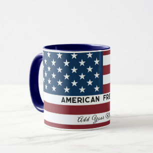 Taza American Freedom Personalized Name