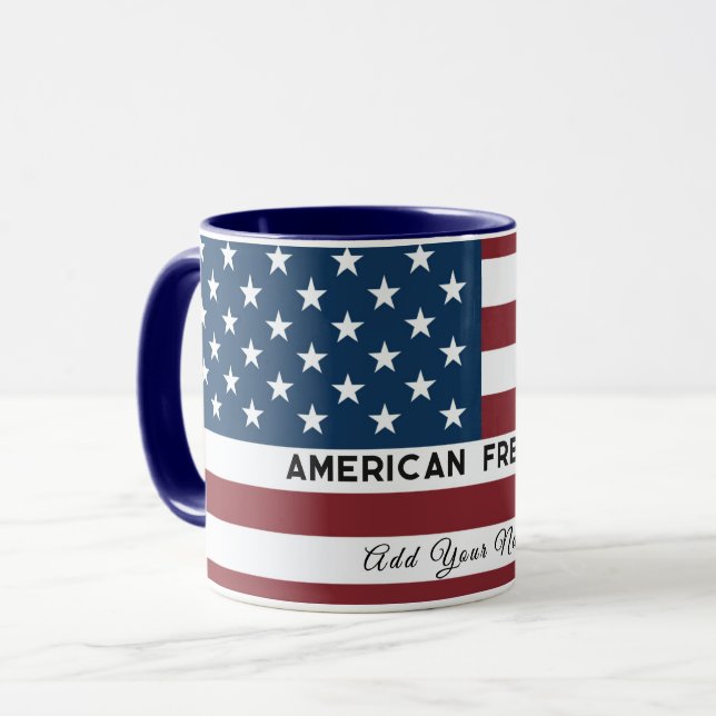 Taza American Freedom Personalized Name (Anverso izquierdo)