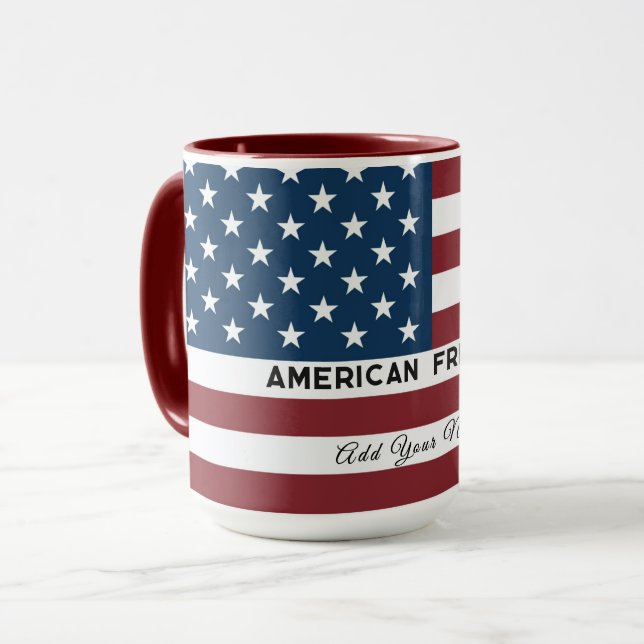Taza American Freedom Personalized Name (Anverso izquierdo)